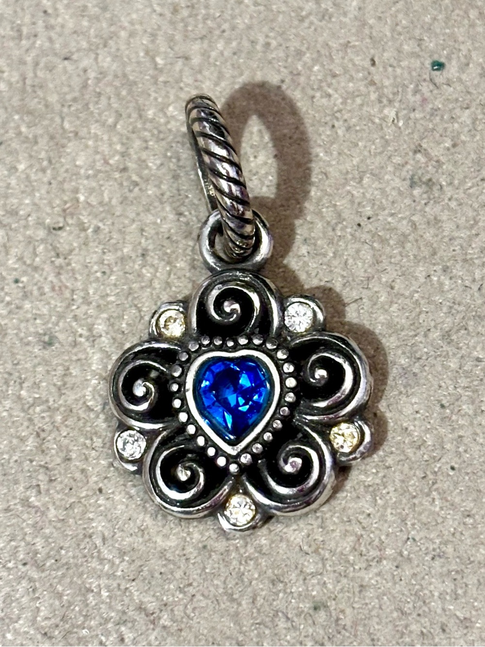 🆕Listing! 🆕 Brighton December Birthstone Charm in Blue Topaz with crystal heart
